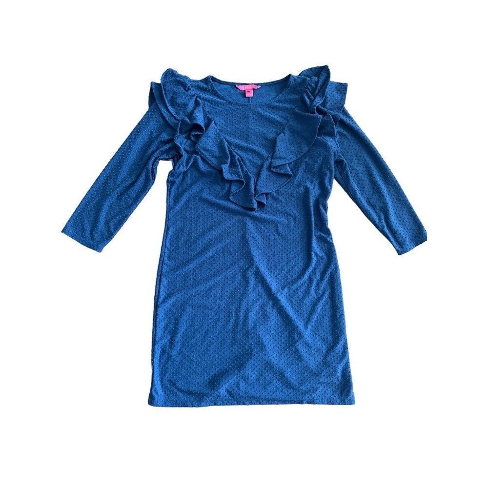 Lilly Pulitzer Blue Ruffle Mini Dress